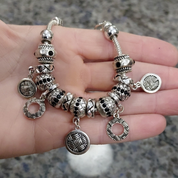Brighton Silver Charm Bracelet with Earrings - Picture 5 of 7